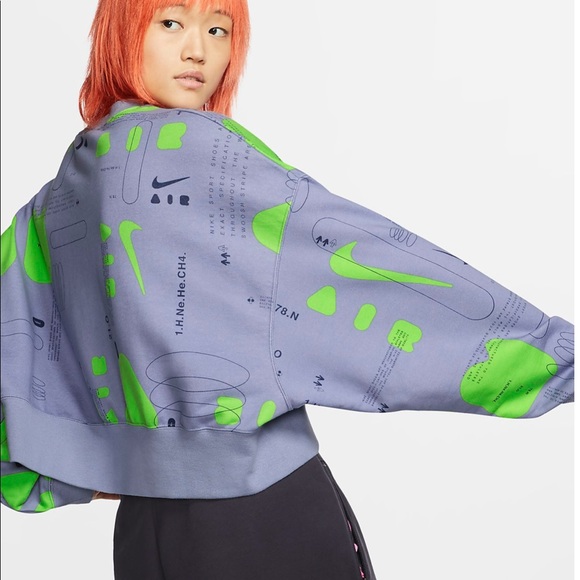 NWT Nike printed fleece crew - Picture 2 of 8